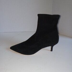 New WOB Coach Restored Jade Black Suede Pull-On Bootie | Size 8.5 |